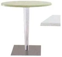 Kartell TopTop Table by Philippe Starck with Eugeni Quitllet, Pack of 1, Painted Aluminum White
