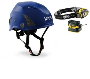 KASK HP  Blue Helmet & Pixa 3 Rechargeable Headlamp