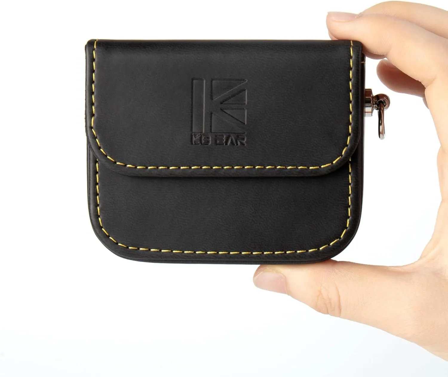 KBEAR Earbud Case, in Ear Monitor Case Portable Earphone Carrying Case, Headphone Accessories Storage Bag for KZ ZS10 PRO, ZS12 PRO X, ZSN PRO X, ZST, ZAR, ZAS, ZAX Wired Earbuds and IEM Cable (Black)