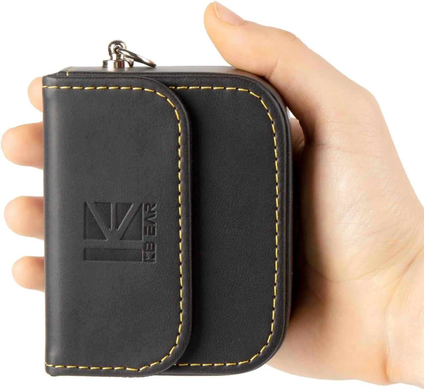 KBEAR Earbud Case, in Ear Monitor Case Portable Earphone Carrying Case, Headphone Accessories Storage Bag for KZ ZS10 PRO, ZS12 PRO X, ZSN PRO X, ZST, ZAR, ZAS, ZAX Wired Earbuds and IEM Cable (Black)