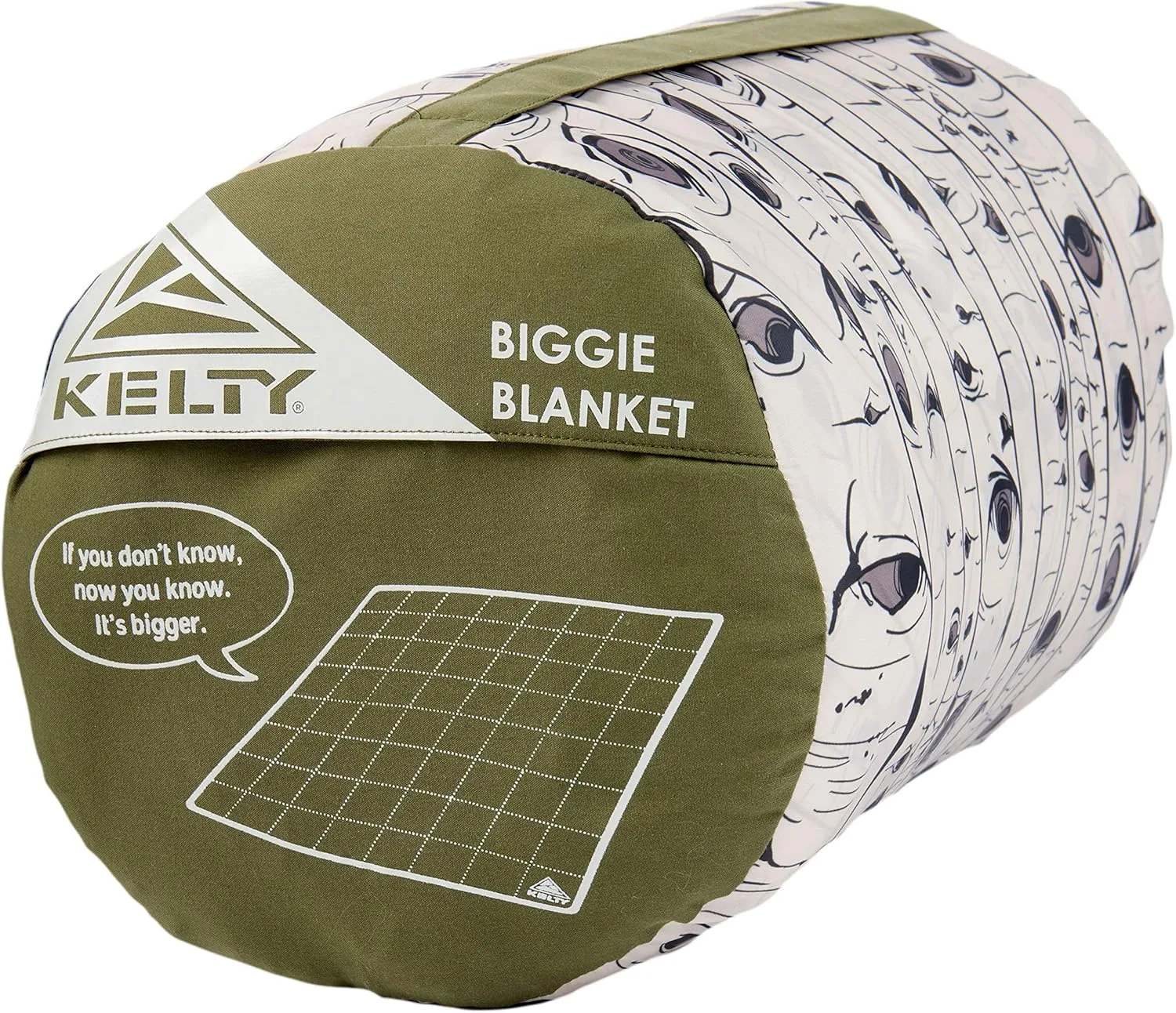 Kelty Biggie Blanket, 2 Person Large Insulated Camping Indoor Outdoor Travel Blanket and Ground Picnic Covering, Updated for 2022