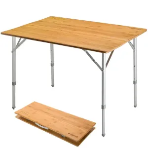 KingCamp 2-Folded Bamboo Table for 4 People