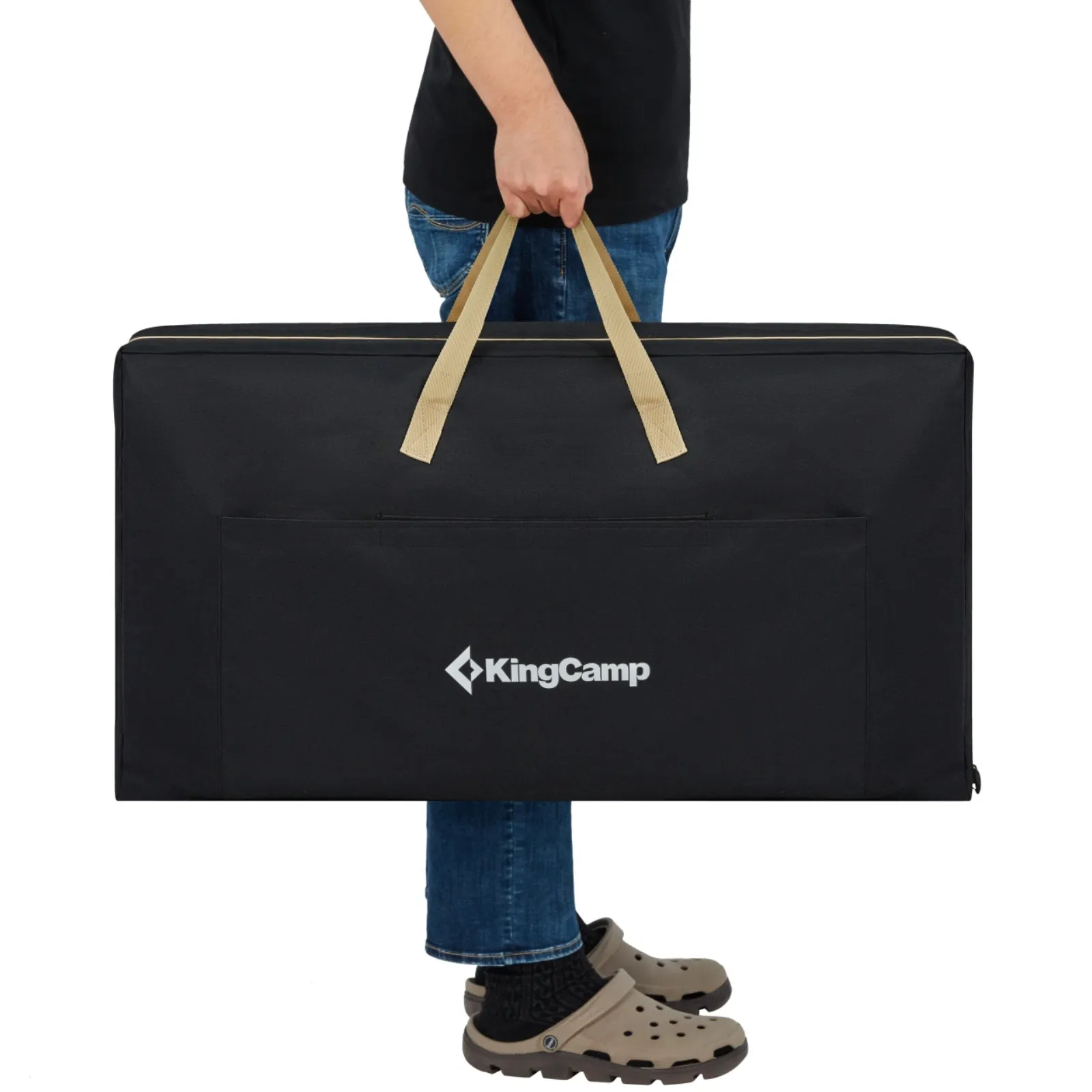 KingCamp Camping Kitchen Table – Portable Grill Station with Bamboo Top