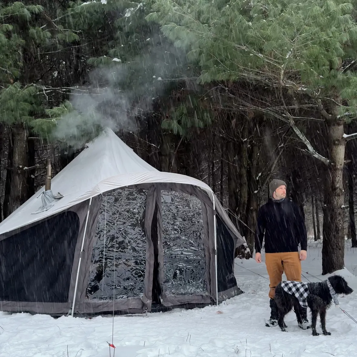 KingCamp KHAN LIGHT 400 Canvas Bell Tent For 4-6 Person