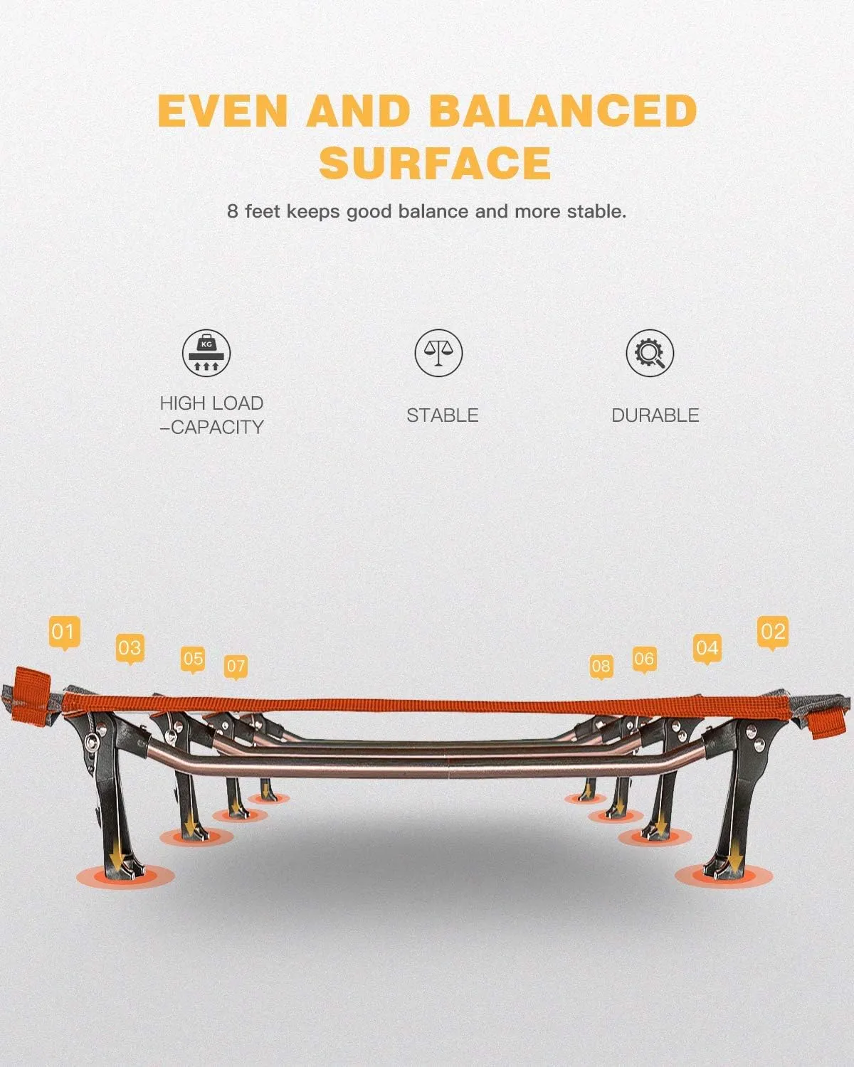 KingCamp Ultralight Folding Camping Backpacking Cot for Adult with Pillow (4.9 lbs), LightweightPortable Compact Foldable Sleeping Cot Bed for Travel, Office Nap,Hiking, Support 265 lbs