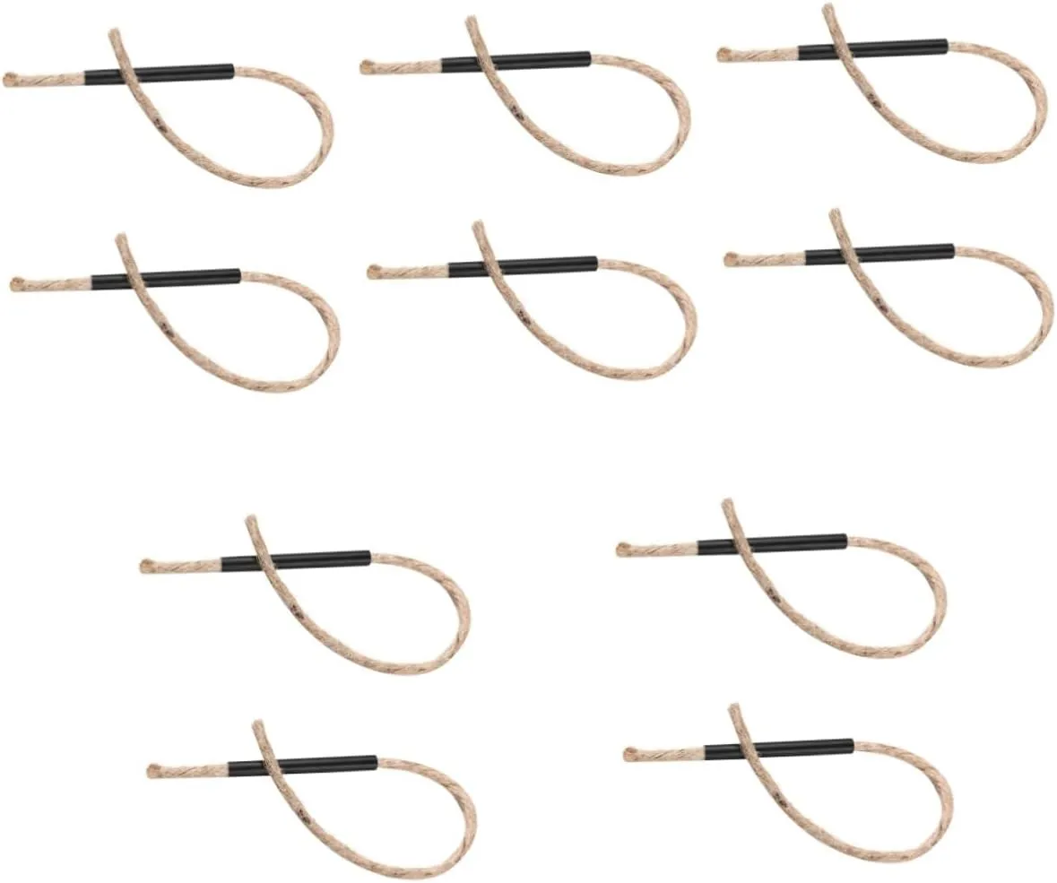 Kisangel 10pcs Camping Lighter Rope Lightweight Fire Starter for Outdoor Cooking Portable and Convenient Simple Design for Easy Use for Hiking and Survival Situations