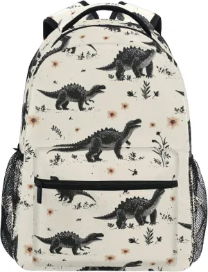 KLL Backpack for Men Women Waterproof Backpack with Chest Strap Gift Men & Women Sweet Dinosaurs