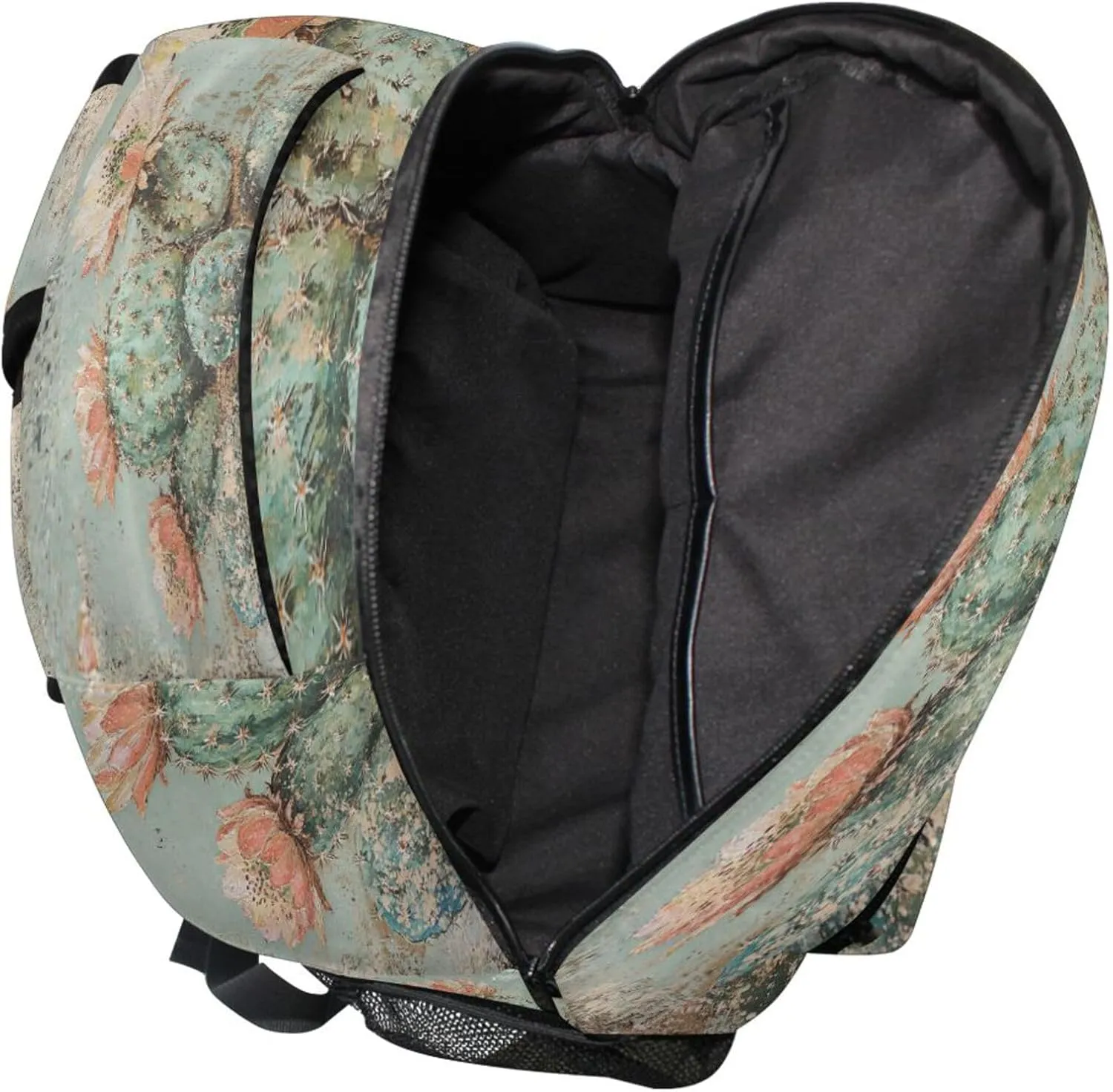 KLL Day Backpack for Women Men Fashion Personal Backpack with Chest Strap for Travel Trip Boho Vintage Cactus