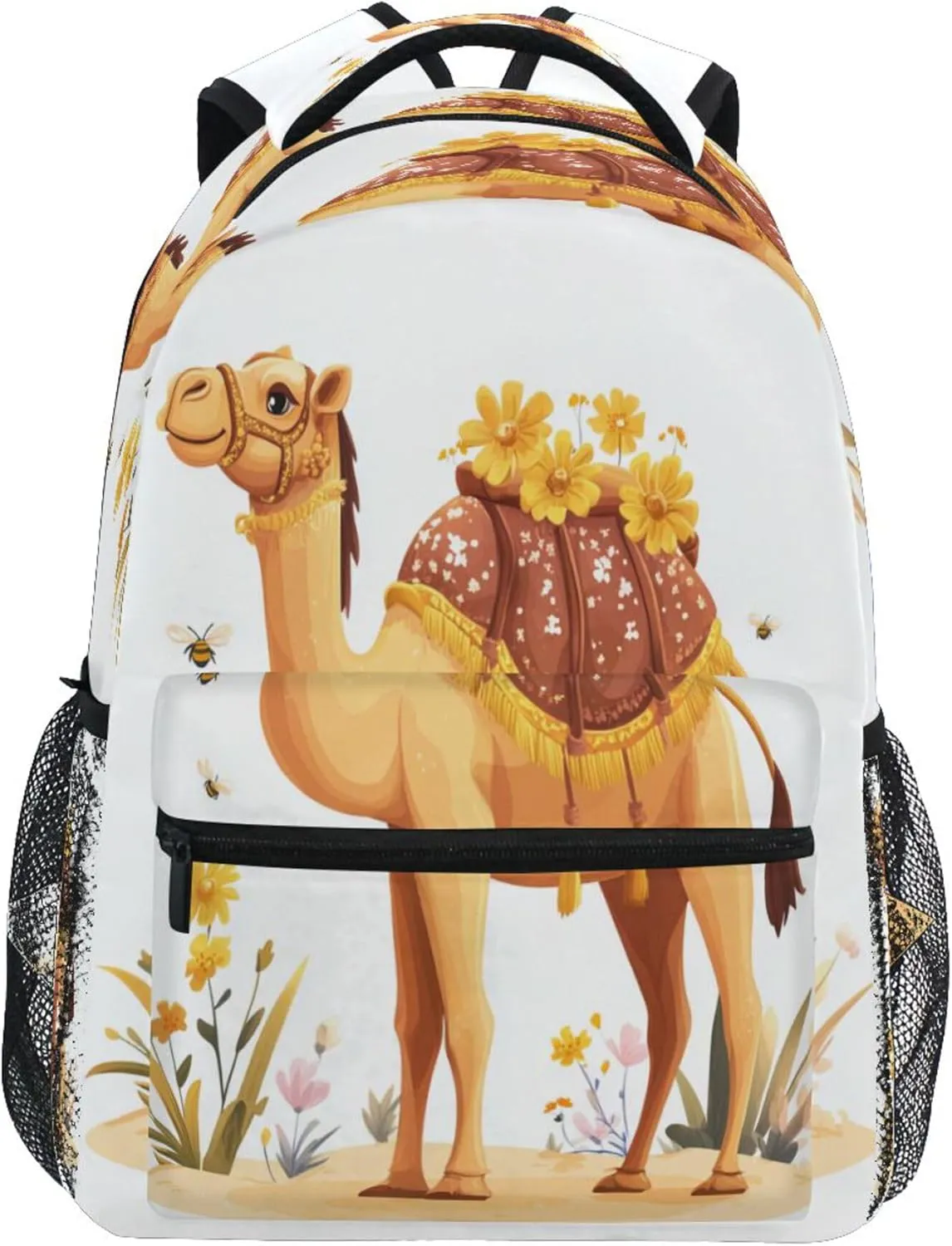KLL Sport Backpack for Teacher Nurse Waterproof Outdoor Backpack with Chest Strap for College Work Beauty Camel White