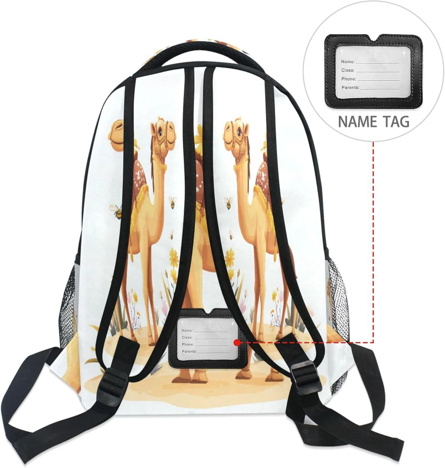 KLL Sport Backpack for Teacher Nurse Waterproof Outdoor Backpack with Chest Strap for College Work Beauty Camel White