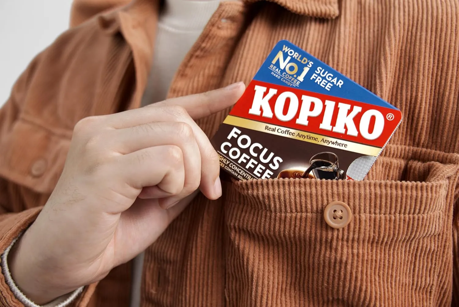 Kopiko Focus Coffee Candy - Highly Concentrated Coffee Candy, 12 pack box with 4 Focus candies per pack. 2 Candies Equals One Cup of Coffee