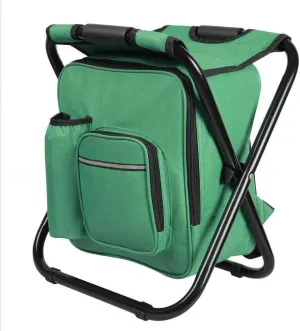 KPJQ Folding Camping Stool Backpack with Insulated Cooler Bag Picnic Hiking Chairs Camping-chairs Patio furniture Outdoor furniture Camping accessories Patio chairs Camping gear Camping chair Fo