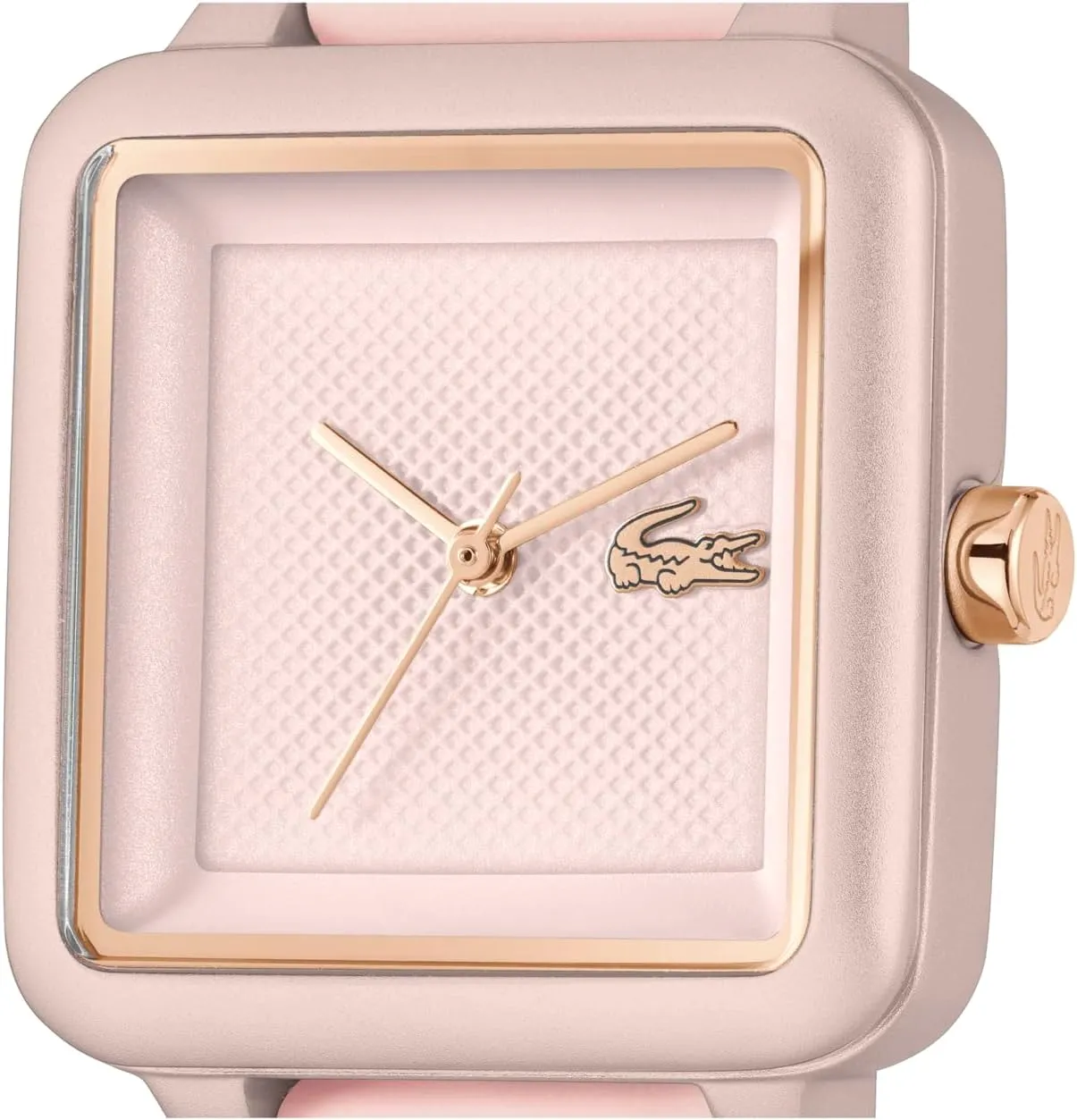 Lacoste.12.12 Flow Women's 3H Quartz Watch - Slim Silicone Strap - Square Case - Water Resistant up to 3ATM/30 Meters - Minimalist Elegance for Her - 26mm