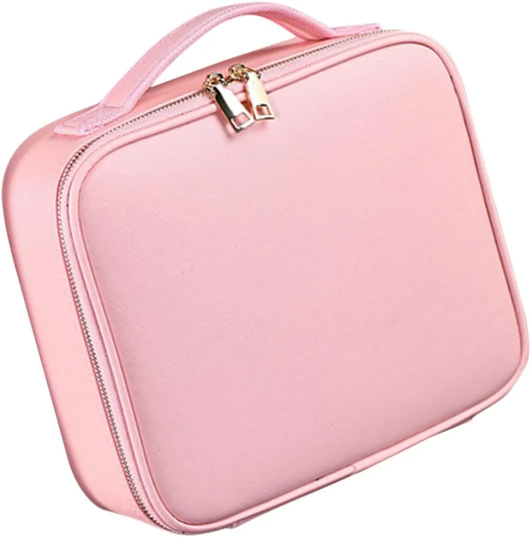 Large Adjustable Compartment Cosmetics Bag Organizer Makeup Case for Travel Business Trips and Outdoor Activities for Toiletries and Makeup Essentials