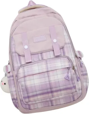 Large Capacity Backpack Casual Daypacks Student School Backpack Aesthetic Backpack Travel Bag for Teens Girls, Purple, as the pic show