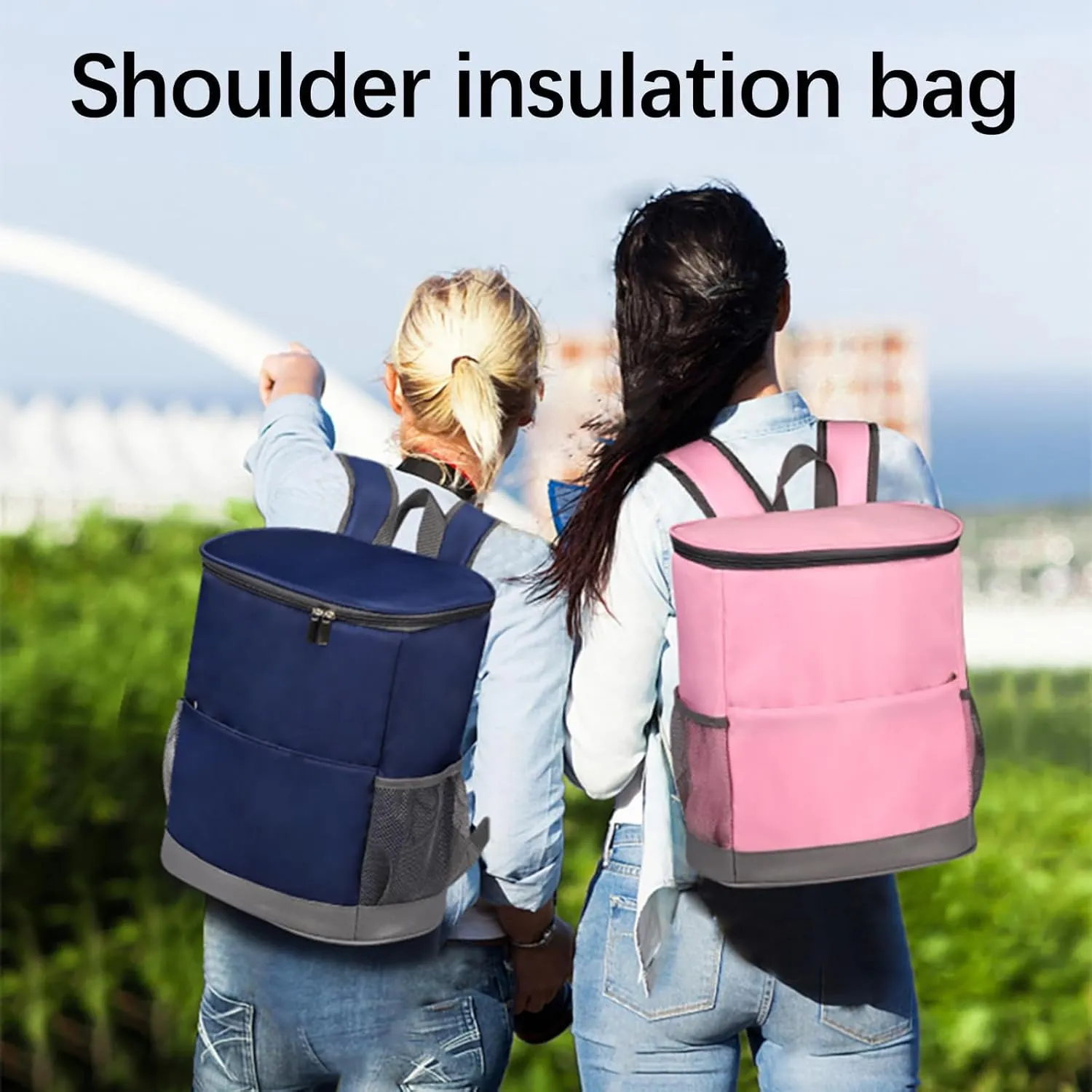 Large Capacity Backpack Insulation Bag Outdoor Insulation Cooler Bag Leakproof Camping Beach Hiking Fishing Lunch Picnic Kayak Cooler Bag