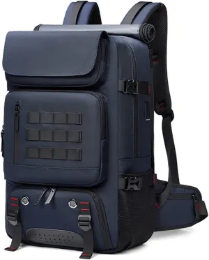 Large Travel Backpack, 50L Carry-On Backpack Water Resistant Flight Approved Weekender Bag Luggage Backpack Business Daypack for Men and Women(Blue)