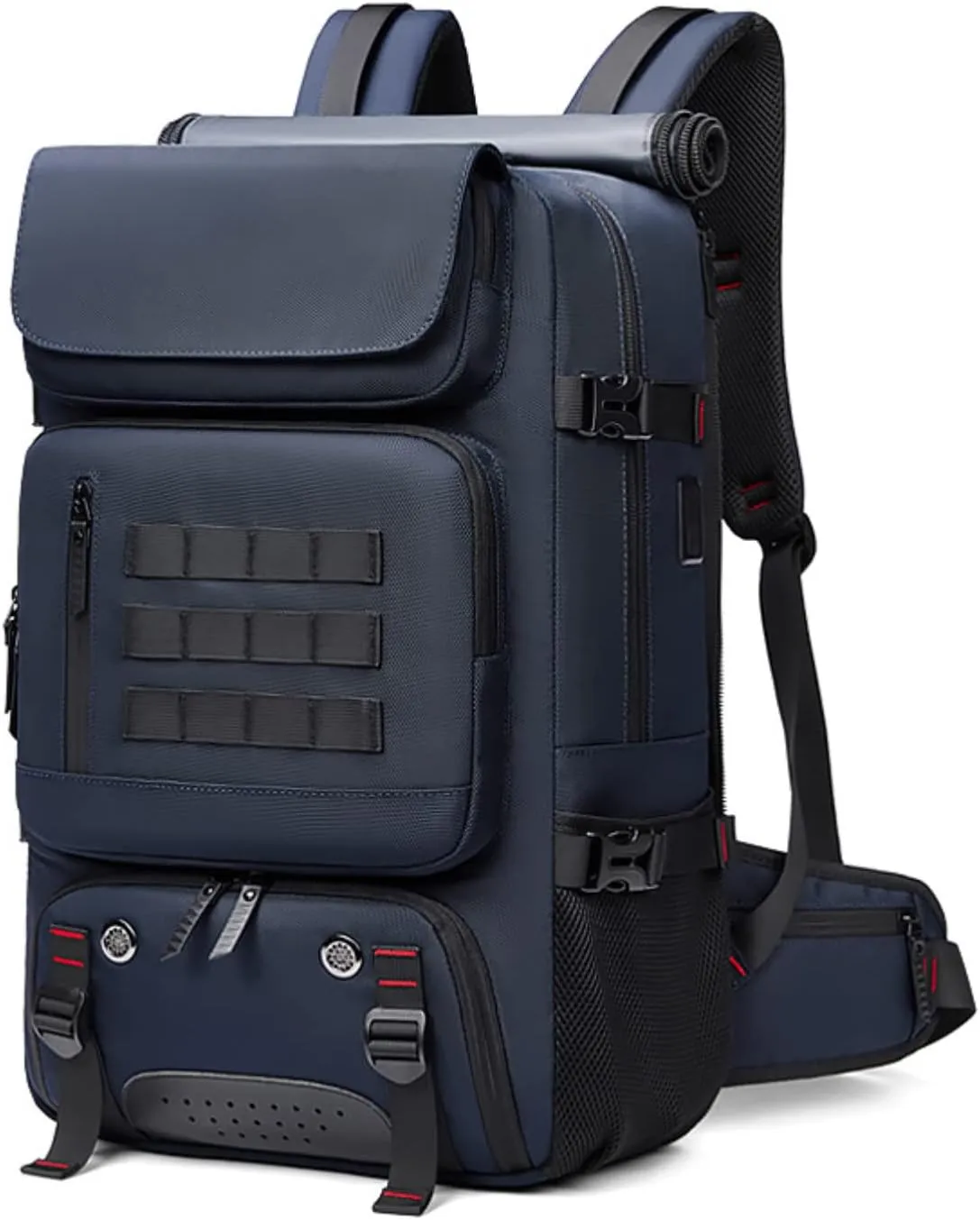 Large Travel Backpack, 50L Carry-On Backpack Water Resistant Flight Approved Weekender Bag Luggage Backpack Business Daypack for Men and Women(Blue)