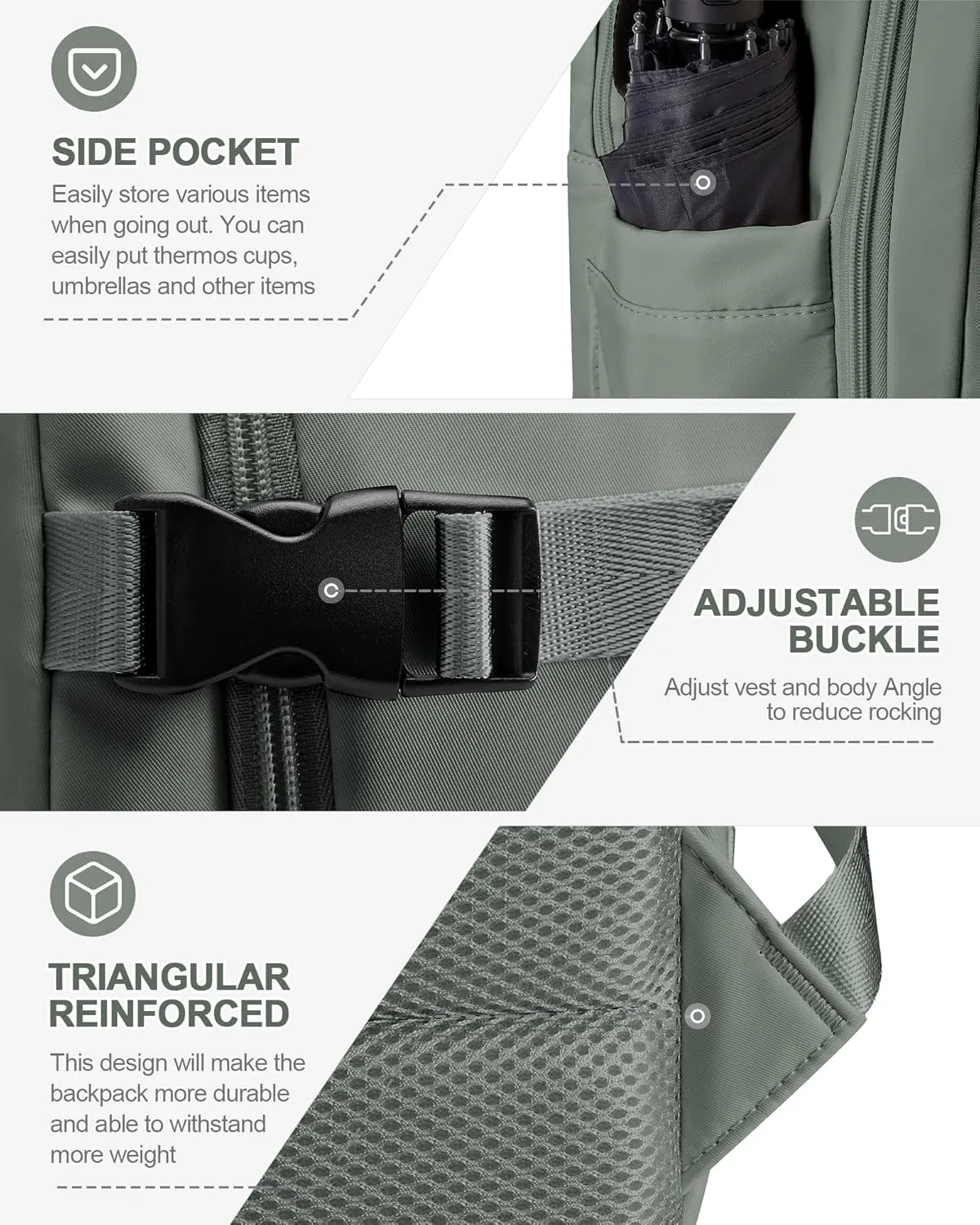 Large Travel Backpack For Women Men,Mochila de Viaje,Carry On Backpack with USB Charging Port & Shoe Pouch,Airline Approved Personal Item Travel Bag,Waterproof Luggage Backpack(Green)
