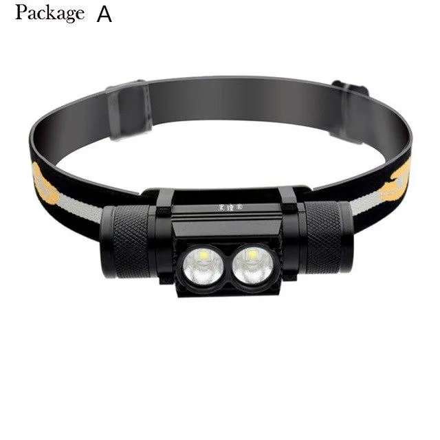 LED Headlamp USB XML L2 T6 Headlight Waterproof Head Flashlight Torch LED Head Light 18650 Rechargeable Battery Camping Lamp