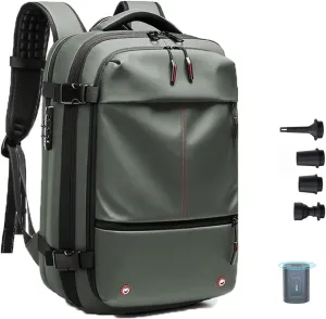 LELEBEAR Go Trend Mart Backpack, Vacpack Backpack Travel, 60L Expandable Travel Backpack Waterproof Vacuum Compression Bag (Green   Vacuum Pump)