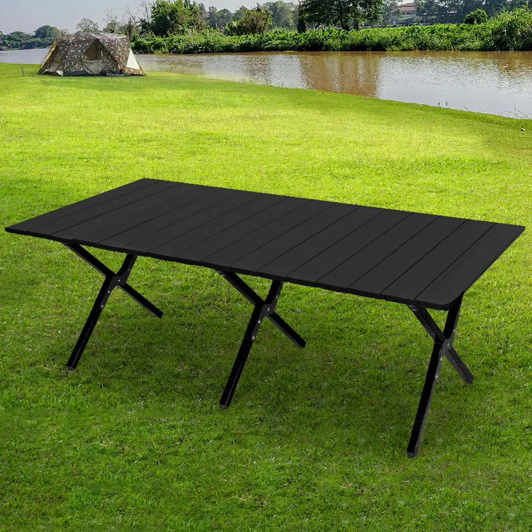 Levede Folding Camping Table Portable Black