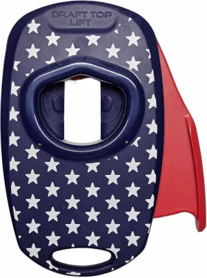 Lift Universal Topless Can Opener - Smooth Edge Aluminum Can Lid Remover for Beer, Cocktails, & Soda - For Tailgating & Garnishes, as Seen on Shark Tank, Made in the USA, Red, White, & Blue