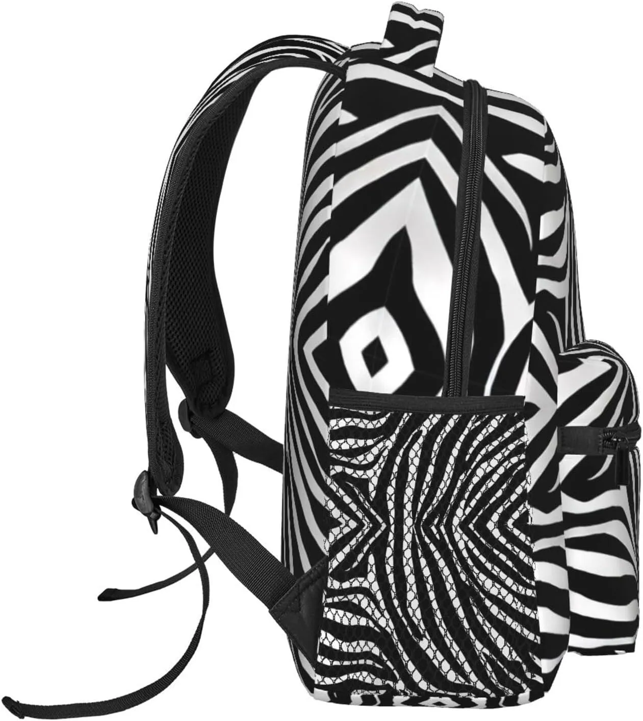 Lightweight Daypack Backpack for Sports Travel Running - Large Capacity Multipurpose Anti-Theft Bookbag, Zebra Stripe Art Laptop Backpack Daypack