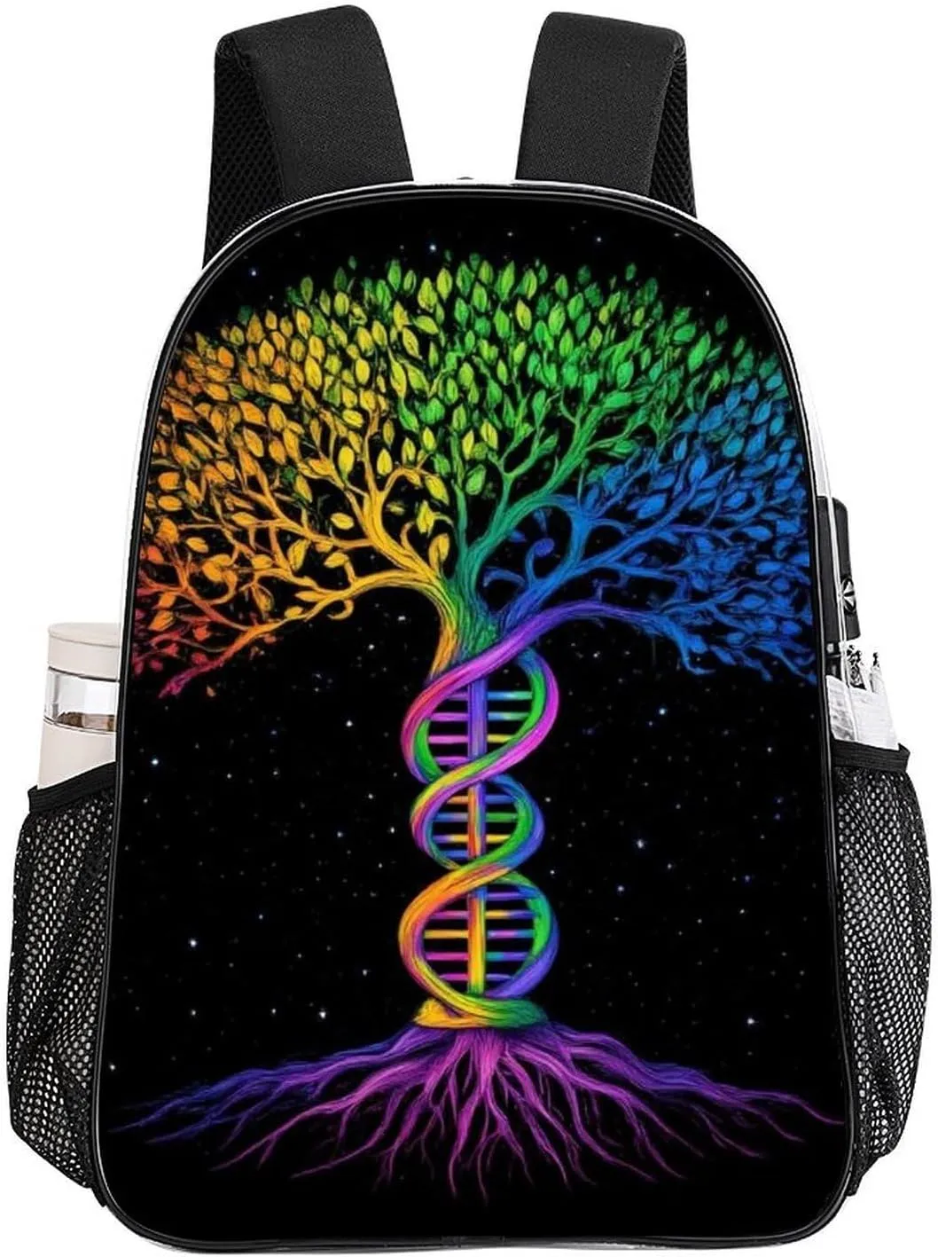 Lightweight Rucksacks for Camping Picnic Cycling - Large Capacity Multipurpose Transparent Carry On Bag, Dna Tree Of Life Art Travel Hiking & Camping Rucksack