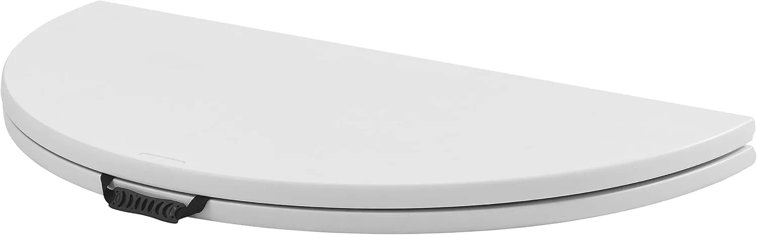 Living and More 4ft Bi-Fold Round Folding Table, Banquet and Event Folding Table with Carrying Handle, White
