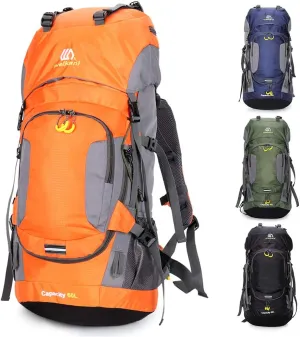Lixada 60L Hiking Backpack Waterproof Camping Backpacking Backpack for Men Traveling Climbing Daypack with Rain Cover