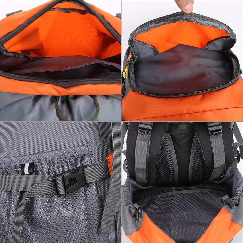 Lixada 60L Hiking Backpack Waterproof Camping Backpacking Backpack for Men Traveling Climbing Daypack with Rain Cover
