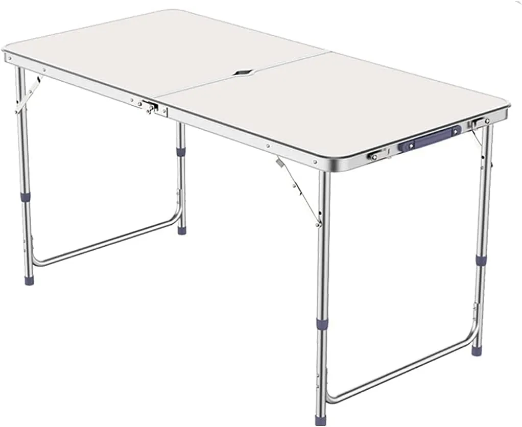 LJYT Portable Outdoor Picnic Folding Table with Adjustable Height,Portable Camping Side Tables with Aluminum Legs for Outdoor, Picnic, Cooking, Beach, Hiking, Fishing