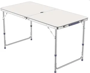 LJYT Portable Outdoor Picnic Folding Table with Adjustable Height,Portable Camping Side Tables with Aluminum Legs for Outdoor, Picnic, Cooking, Beach, Hiking, Fishing