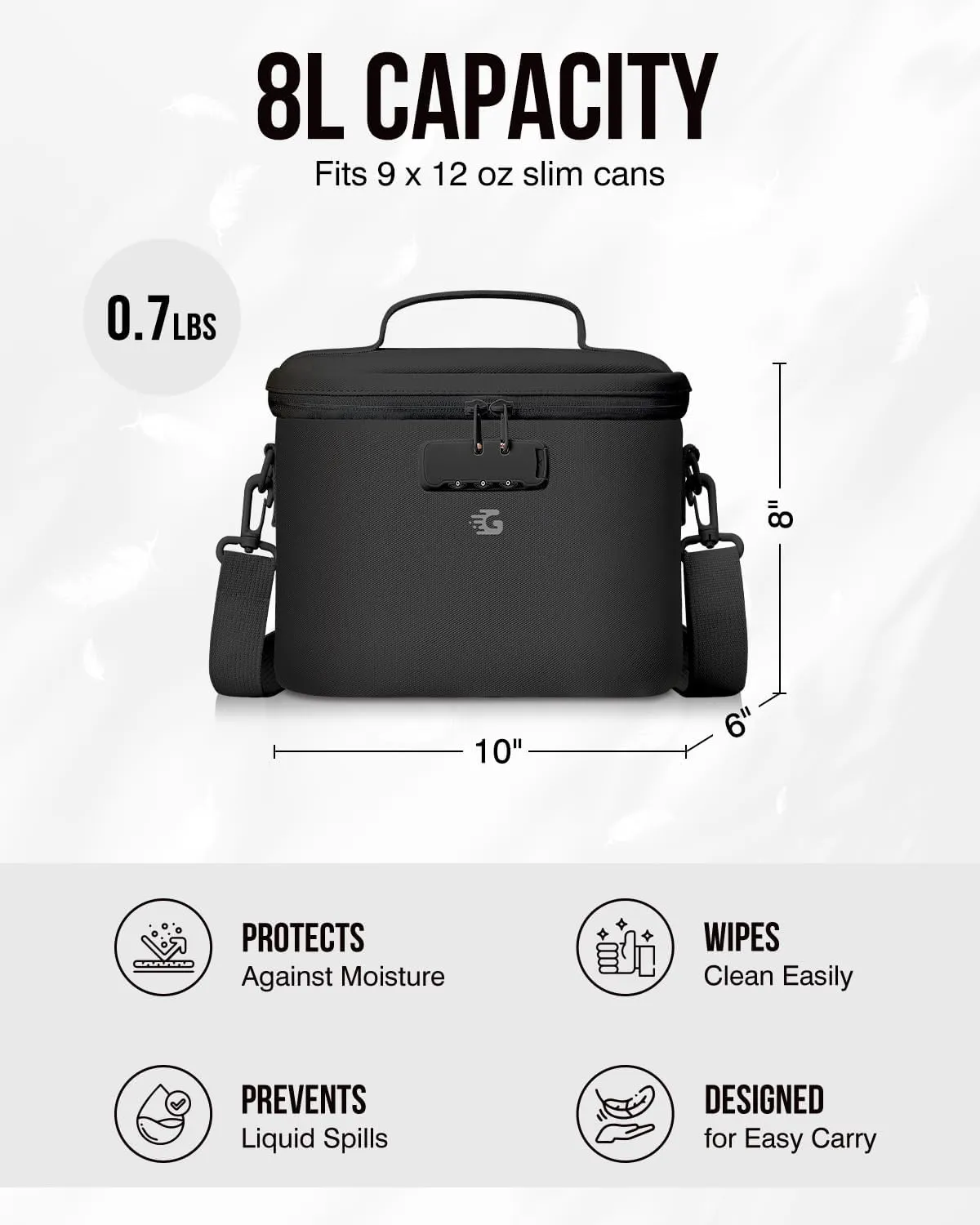 Lockable Lunch Box for Women - Insulated Waterproof Leakproof Lightweight Reusable Lunch Bag Cooler with Combination Lock Shoulder Strap for Work Picnic - Teacher Mothers Day Christmas Birthday Gifts