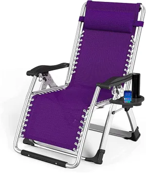 Lounge Chair, Folding Recliner Chair Camping Household Adult Portable Beach Lazy Chair for Garden and Outdoor Camping