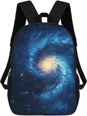 Magical Galaxy Starry Sky Milky Laptop Backpack for Men Women 17 Inch Shoulder Bag Travel Daypack