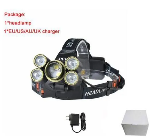 Maimu Led Headlamp 7*XML-T6 LED Headlight 12000 Lm Head Lamp flashlight on a bicycle Lanterna 4 Model 18650 Battery Charger D19