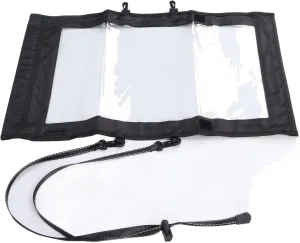 Map Storage Bag Folding Storage Pouch Double Zipper Portable Clip Black Hiking Camping