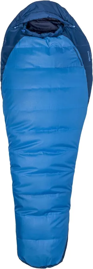 Marmot Men's Trestles 15° Sleeping Bag | Insulated, Water-Resistant, Left-Zip, Cobalt Blue/Blue Night