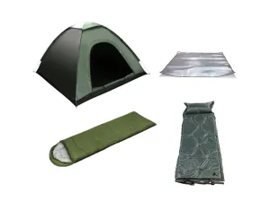 Mattress Air for Excellent service Camping Green Person 1 Set Sleeping Fully integrated Tent Pop-Up Bag