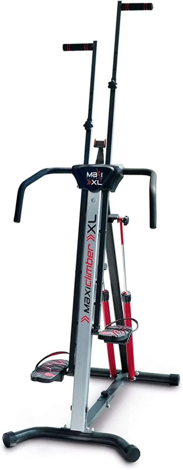 MaxiClimber XL Vertical Climbers - The Original Compact, Mountain Climber, Stair Stepper Exercise Machines - XL-2000 HRS (Hydraulic Resistance System, 12 Level) - Free Coach-led Classes & Fitness App