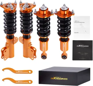 maXpeedingrods Coilovers for Mitsubishi Lancer(CX/CY) 2008-2016 Outlander Sport(GA) 2011-2020, Height Adjustable Coilovers Suspension Kit, Preset Damping Shock Absorber Struts, Lowering Kit, Gold