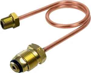 MCAMPAS 15 Inch Propane Regulator Copper Pigtail POL x 1/4"NPT Male Pipe Thread