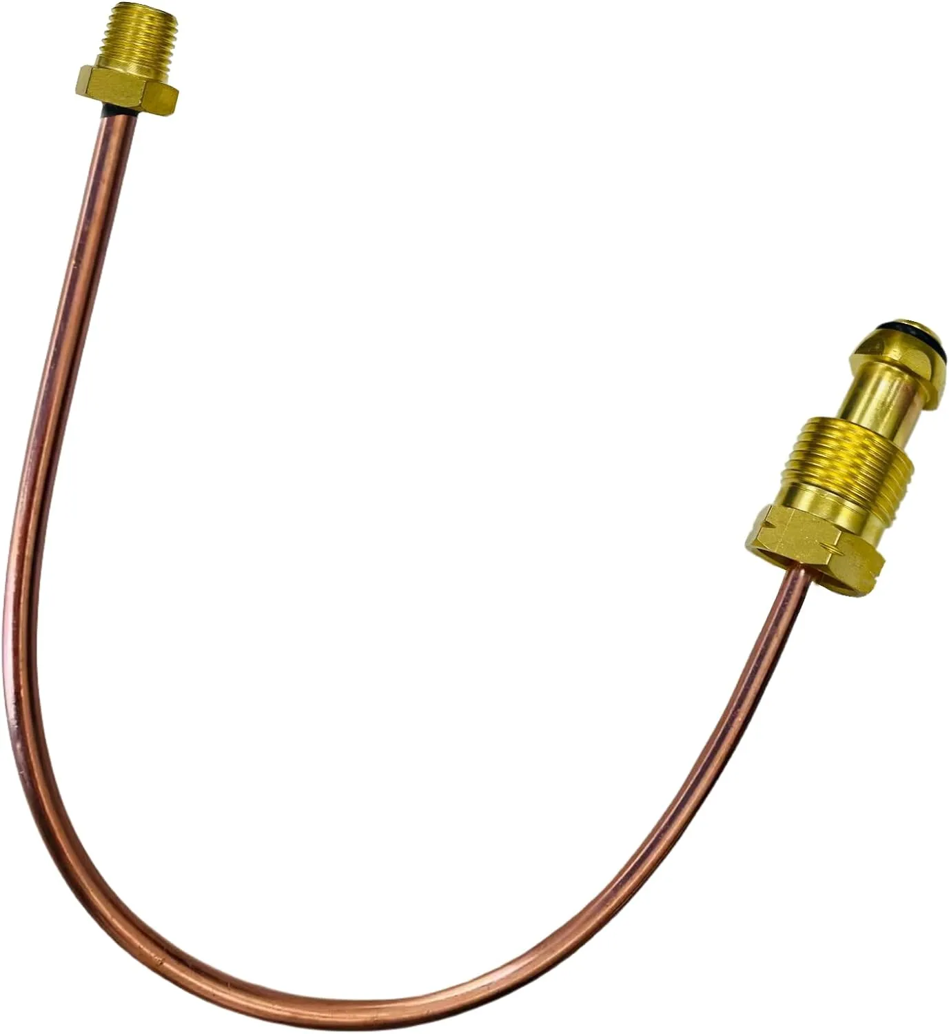 MCAMPAS 15 Inch Propane Regulator Copper Pigtail POL x 1/4"NPT Male Pipe Thread