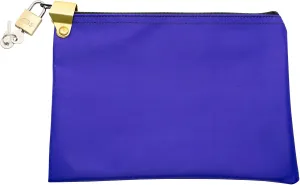 Medication Zipper Hood Security Bag with Included Padlock and Keys (Purple)