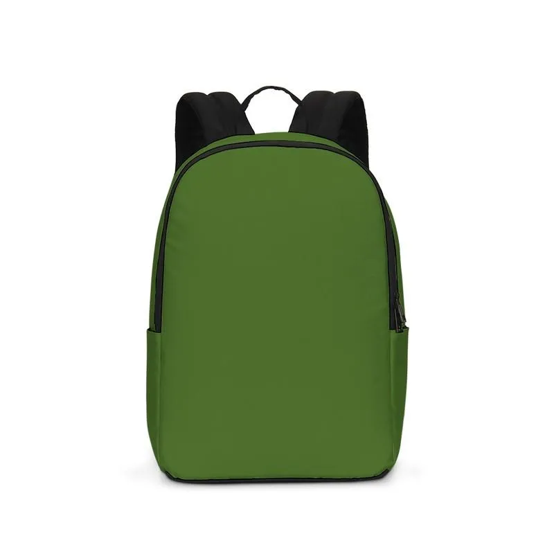 Medium Dark Warm Green Waterproof Backpack | Medium Dark Pure Warm Green | C50M0Y100K60