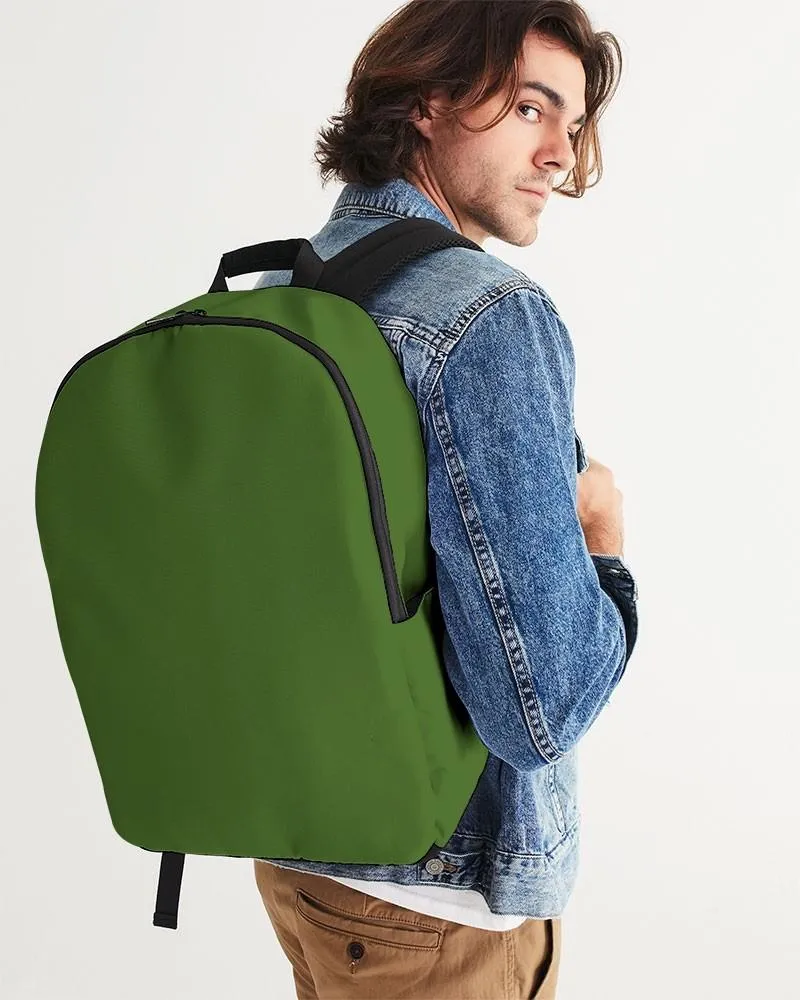 Medium Dark Warm Green Waterproof Backpack | Medium Dark Pure Warm Green | C50M0Y100K60