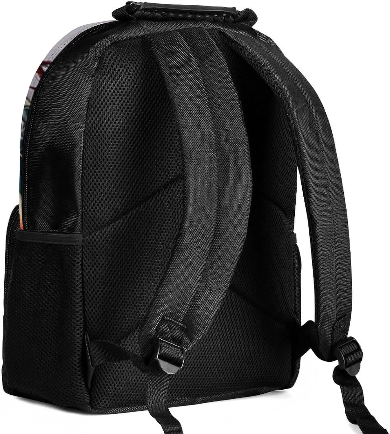 Men Women Polyester Beautiful Gothic Woman Neon Art Daypack Big Capacity Shoulder Bag With Adjustable Shoulder Straps for Camping Travel Walking Cycling
