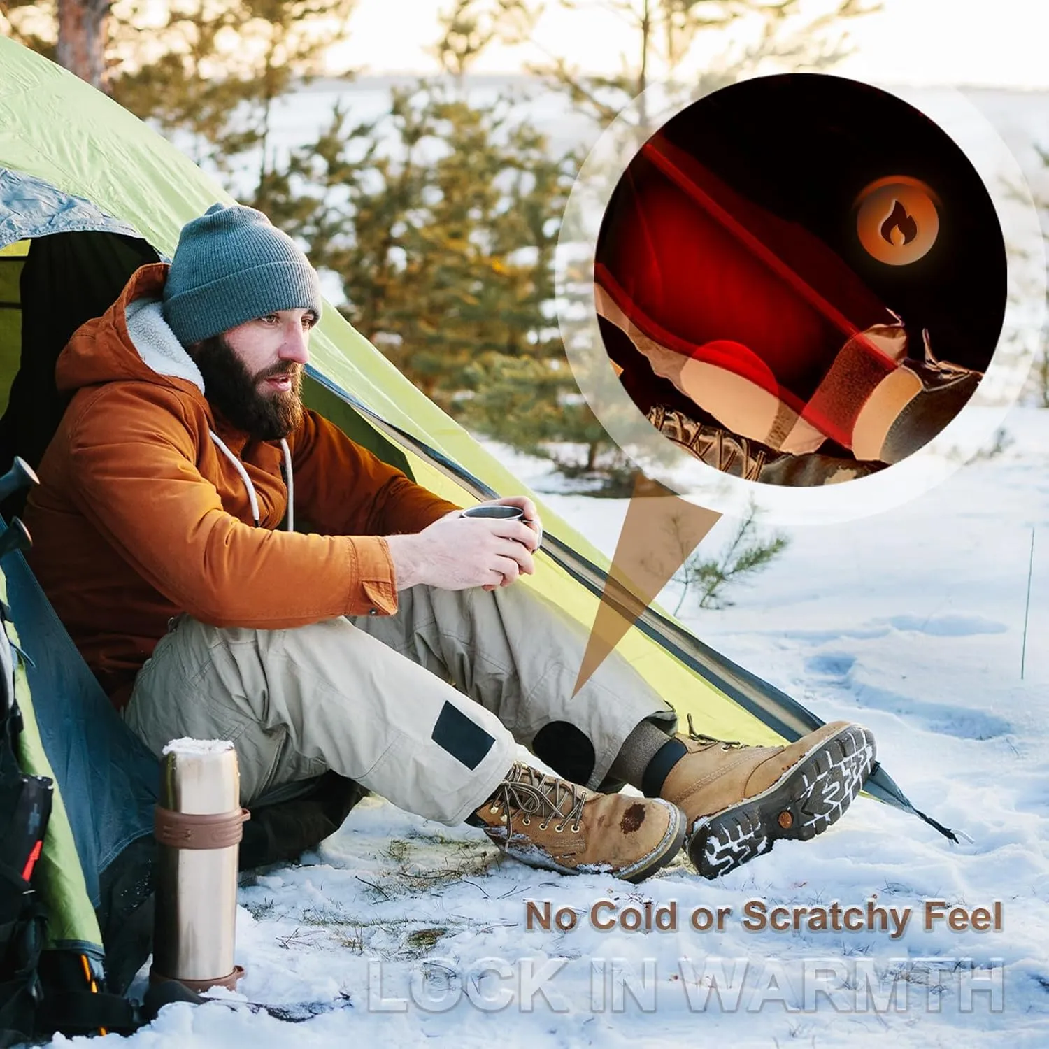 Merino Protect 100% Merino Wool Base Layer Men Thermal Long Underwear Soft Long Johns for Hunting Hiking